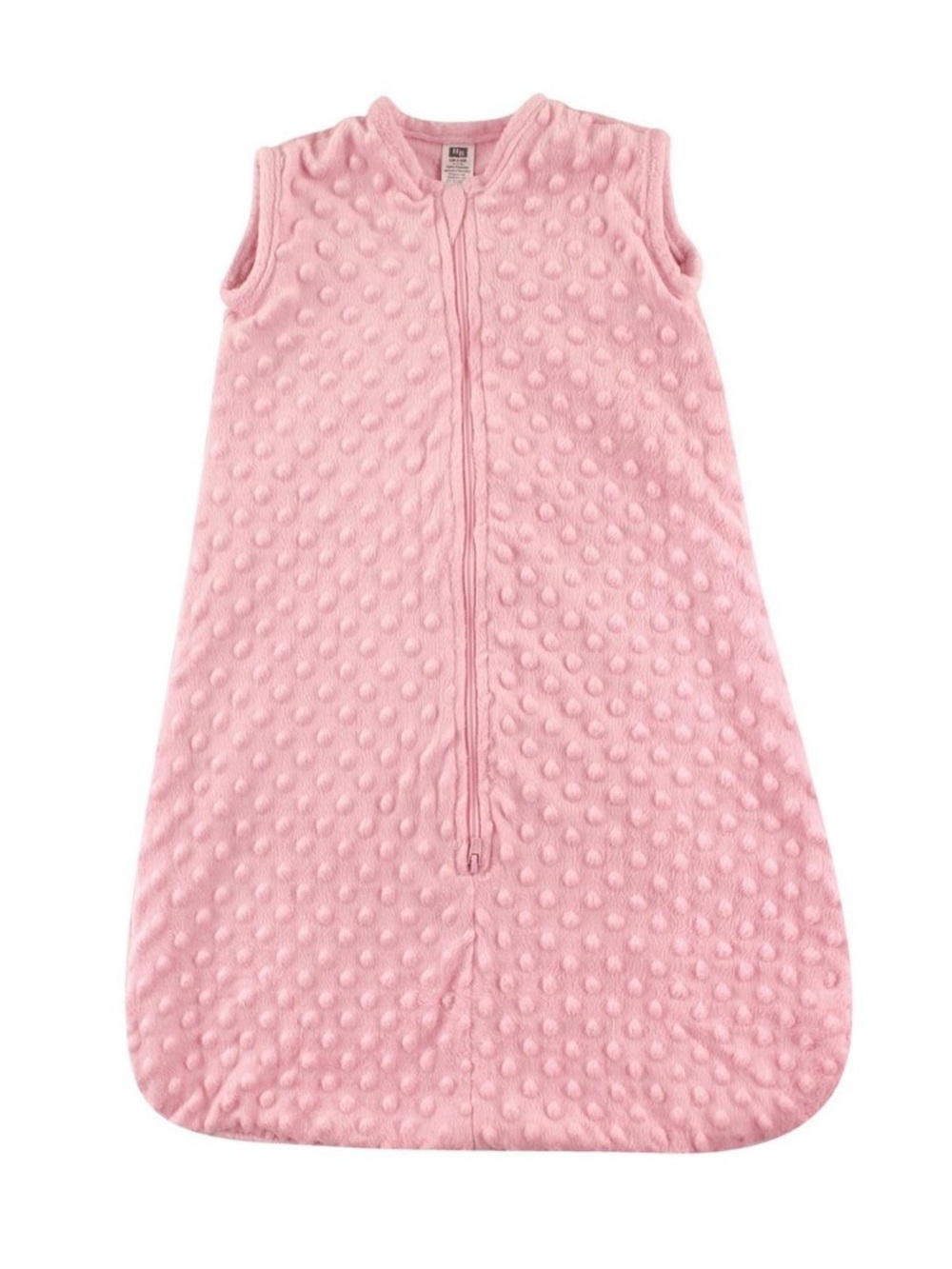 Hudson Baby Infant girls plush sleeping bag sack light pink dot mink 12-18 month
